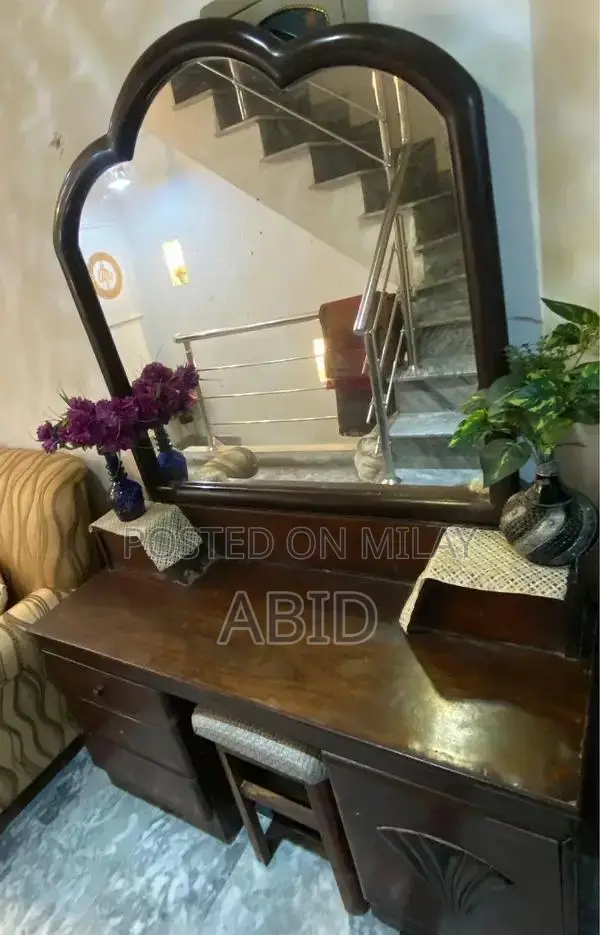 Classic White Dressing Table with Matching Sitting Stool