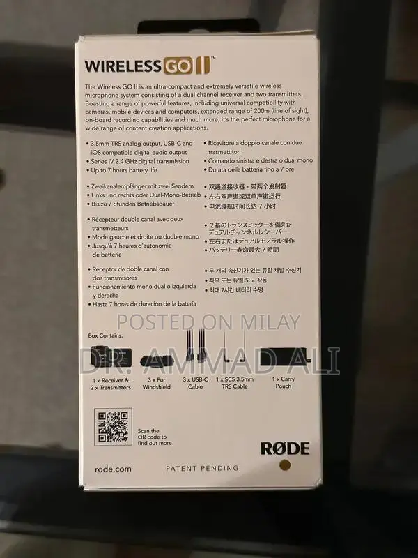 Rode Wireless Go II Microphone System for Cameras and Phones