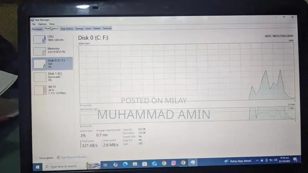 Samsung Core i5 Laptop 8GB RAM 250GB SSD