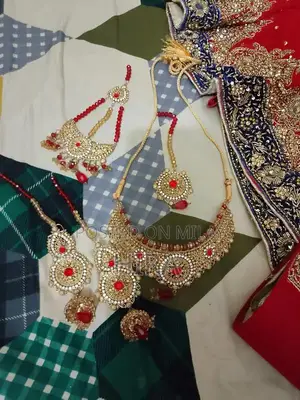 Elegant White Bridal Wedding Dress with Matching Jewelry and Clutch