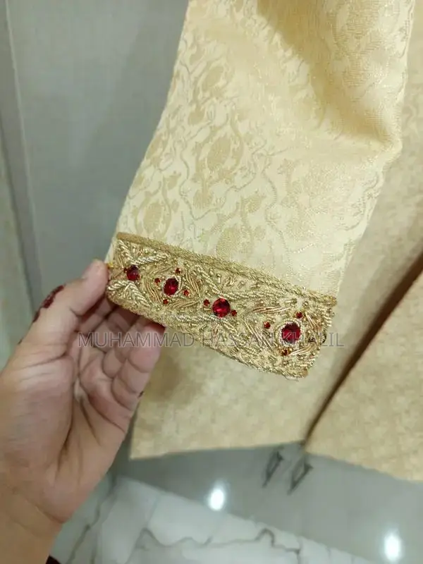 Elegant Branded Dulha Wedding Sherwani Set with Kulla and Traditional