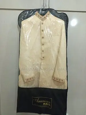 Elegant Branded Dulha Wedding Sherwani Set with Kulla and Traditional