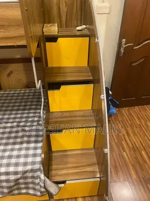 Kids Wooden Bunk Bed with Two Mattresses