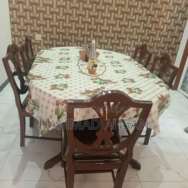 Wooden Dining Table with 5 Matching Chairs