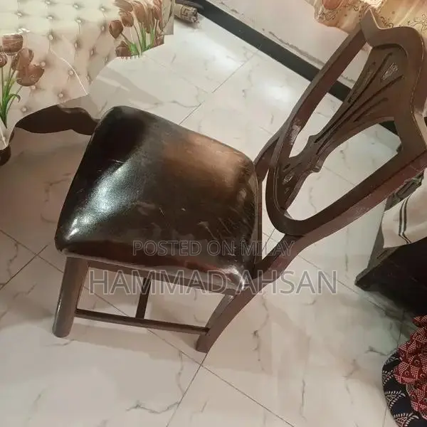 Wooden Dining Table with 5 Matching Chairs