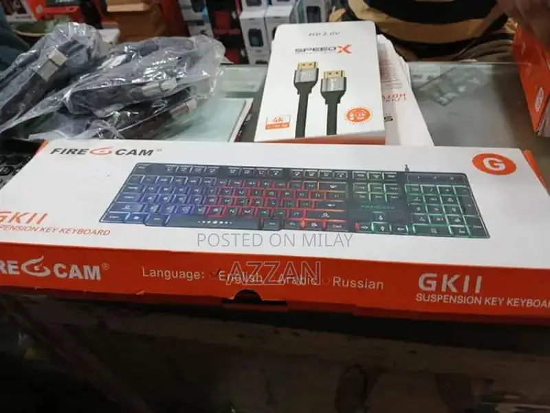 RGB Keyboard and Gaming Mouse with Multicolor Lighting