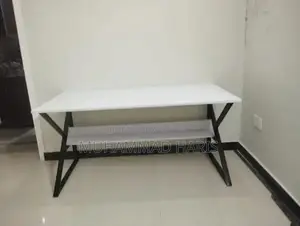 Photo - Sturdy Wooden Computer Table with Metal Frame - 5ft Custom Built