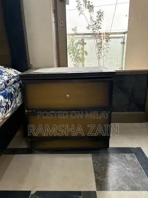 Solid Wood Bedroom Set with Bed Frame, Mattress, and Stools