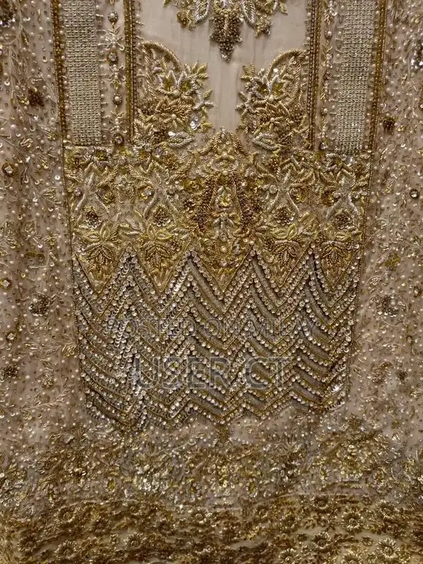 Gold Faraz Manan Inspired Hand-Embellished Dress Shirt