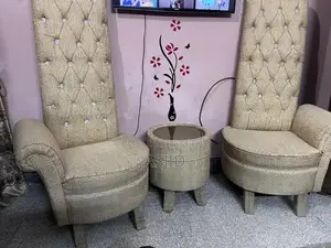 Photo - Comfortable Wooden Coffee Chairs with Matching Center Table