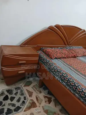 Shesham Wood Bedroom Set - King Bed, Almirah, and Dressing Table