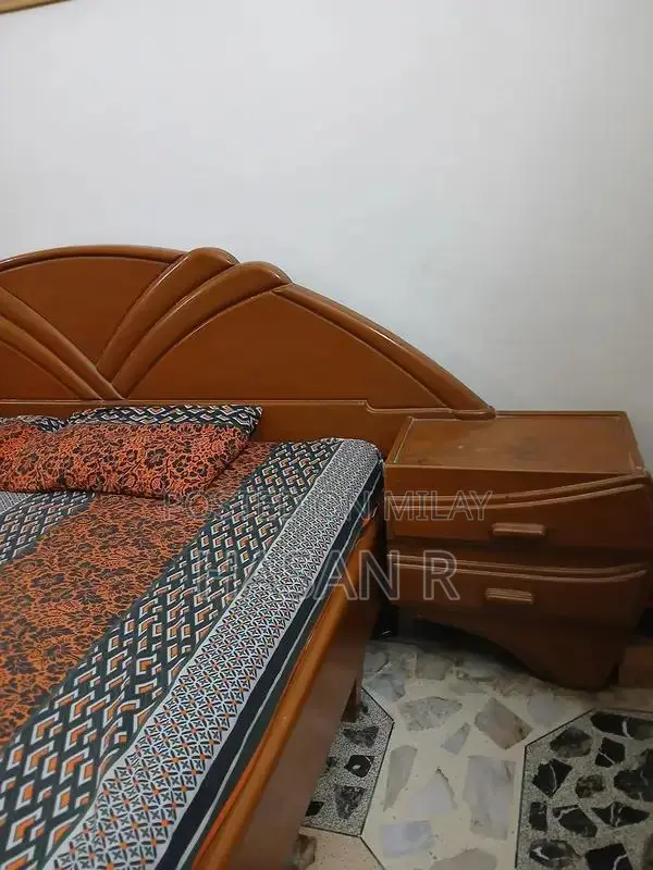 Shesham Wood Bedroom Set - King Bed, Almirah, and Dressing Table