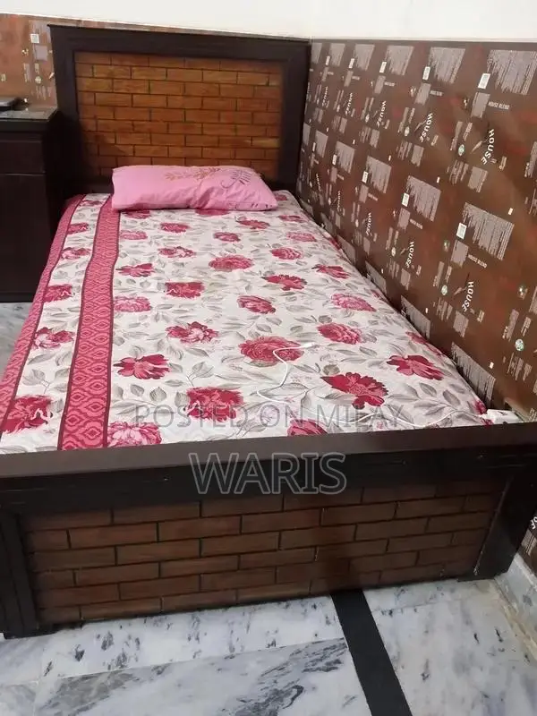 Comfortable Bed Frame with Matching Side Table