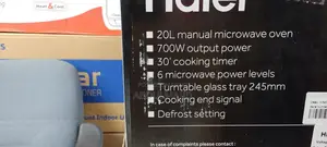 Haier 20L Countertop Microwave Oven, Compact Kitchen Appliance