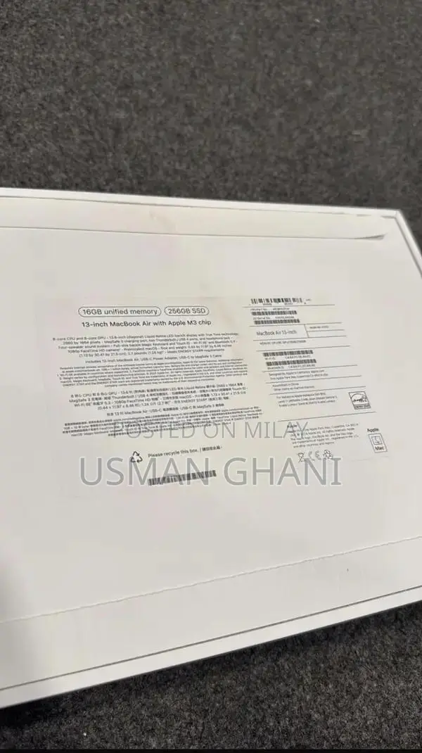 Apple MacBook Air M3 Ultralight Laptop - 2024 Model