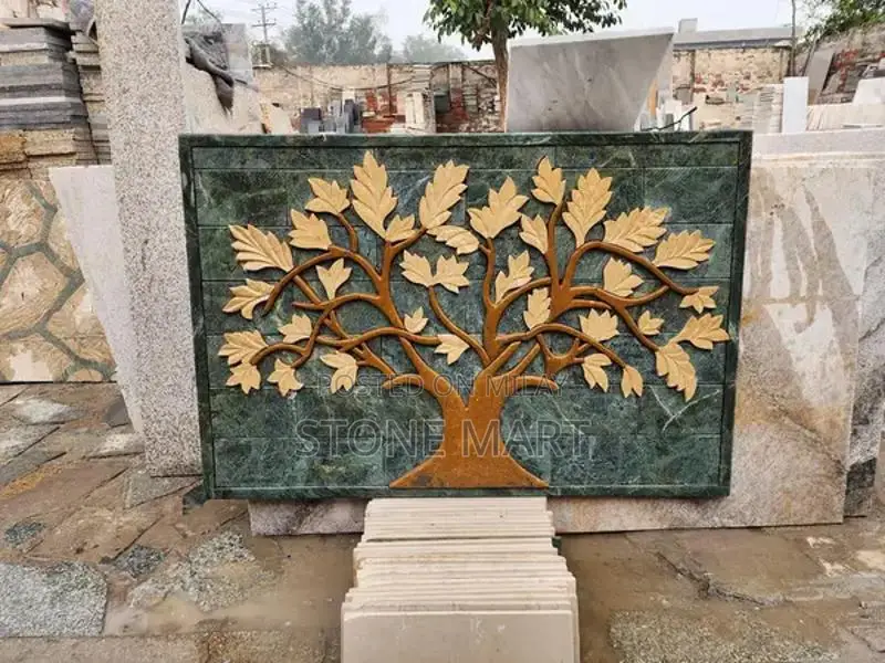 Marble Inlay Wall Art Handcrafted Decorative Panel