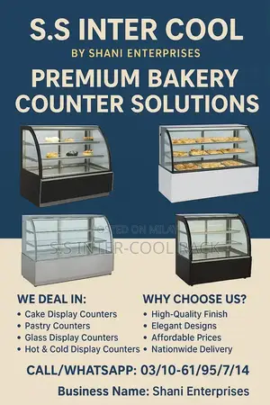 Commercial Bakery Display Counters - Multiple Styles & Sizes