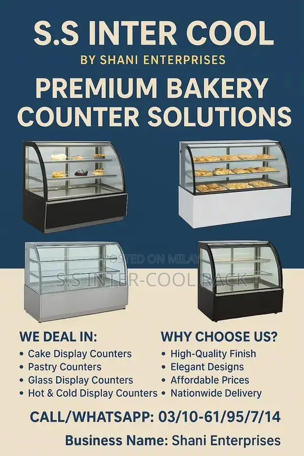 Commercial Bakery Display Counters - Multiple Styles & Sizes