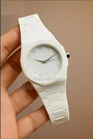 White Arabic Dial Men's Luxury Quartz Watch - Elegant Wristwatch