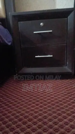 Wooden Bed Frame with Matching Nightstands