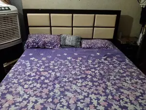 Wooden Bed Frame with Matching Nightstands