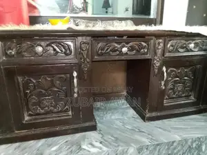 Wooden Bed Frame with Dressing and Storage