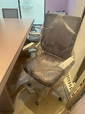 Rosewood Office Furniture Set with Table and Chairs