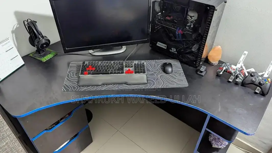 Custom Gaming Table with Detachable Storage Drawers