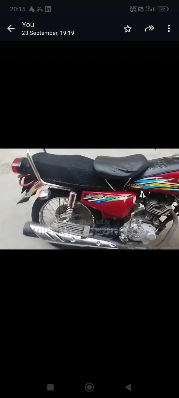 Honda 125cc Motorcycle with New Chain Gear Set and Rims