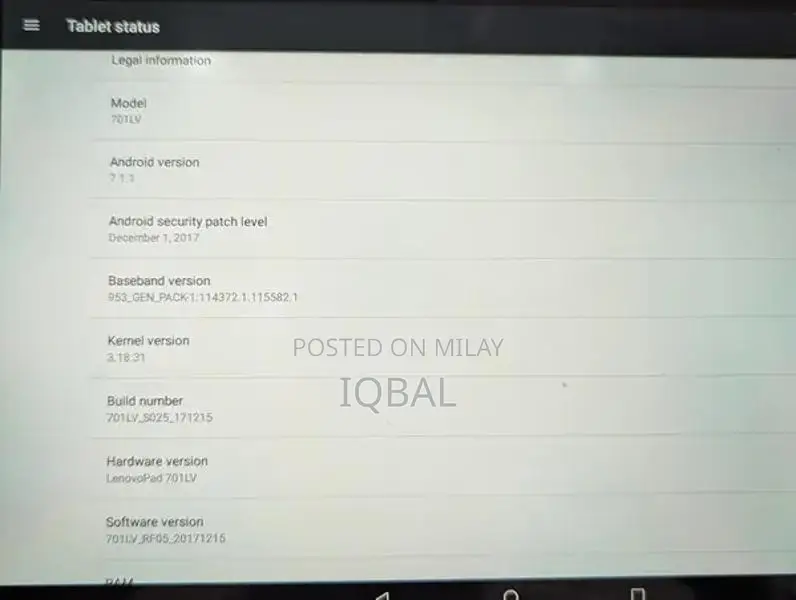 Lenovo 10 inch Tab exchange possible