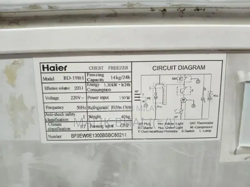 Haier Single Door Freezer D Series Fitoset Model