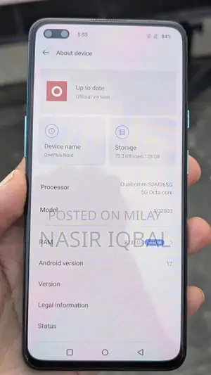 OnePlus Nord 8GB RAM Dual SIM Smartphone with Snapdragon 765G