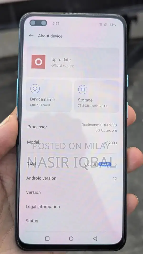 OnePlus Nord 8GB RAM Dual SIM Smartphone with Snapdragon 765G