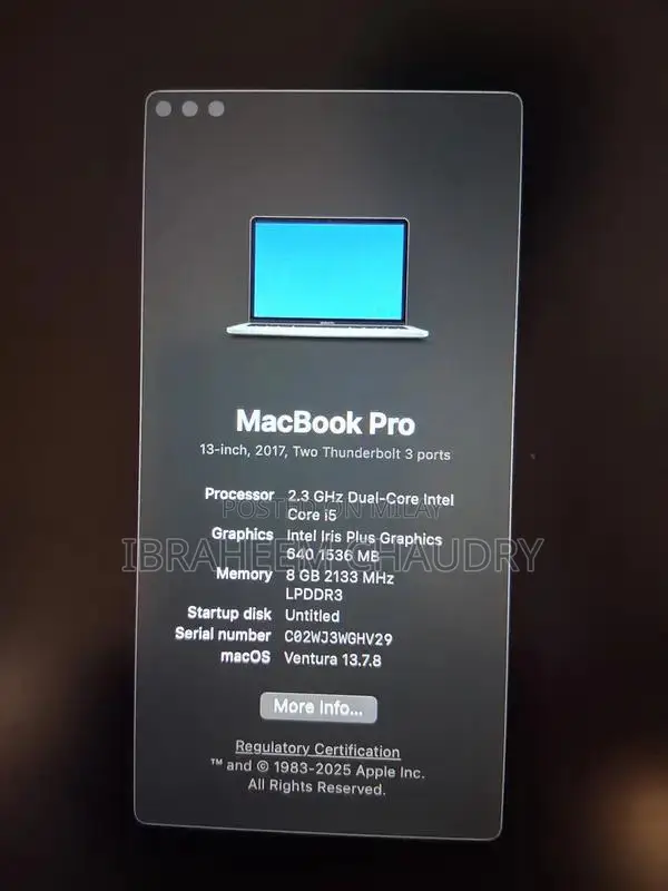 MacBook Pro 2017 Professional Laptop