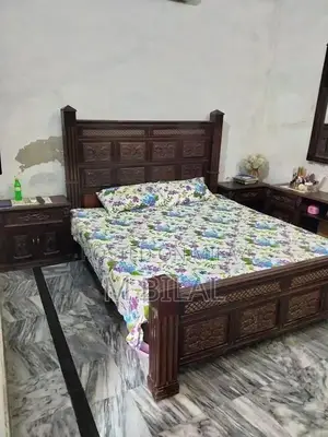 King Size Wooden Bed Frame with Mattress
