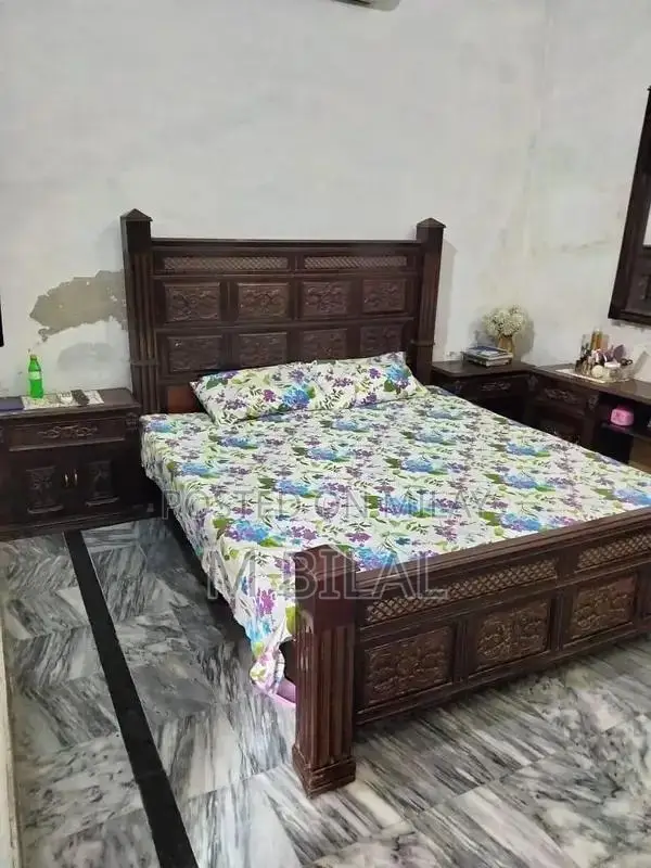 King Size Wooden Bed Frame with Mattress