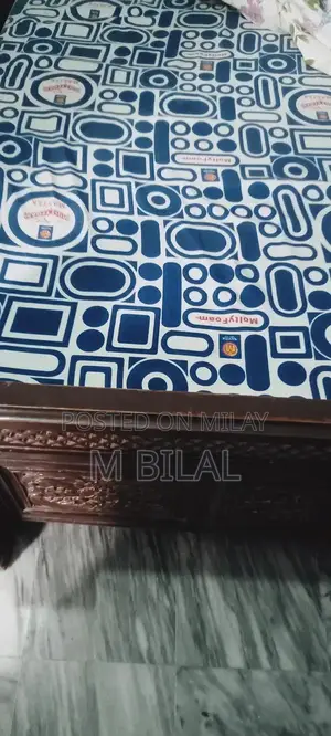 King Size Wooden Bed Frame with Mattress