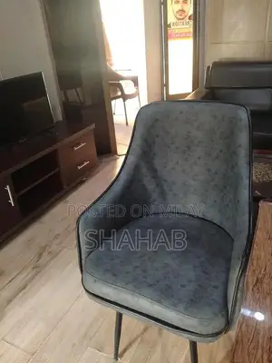 3 Seater Sofa with Leather Visitor Chairs and TV Console