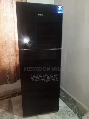 Photo - Haier Double Door Black Refrigerator - Stylish & Efficient