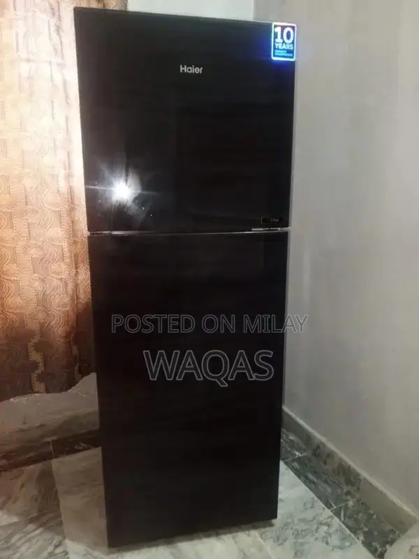 Haier Double Door Black Refrigerator - Stylish & Efficient