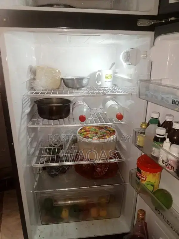 Haier Double Door Black Refrigerator - Stylish & Efficient