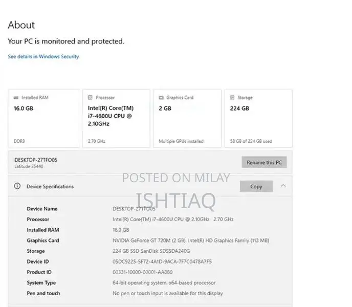 Dell Latitude E5440 Gaming Laptop i7 Dual Graphics