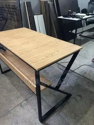 Multi-Size Home Office Table with Book Rack Shelving