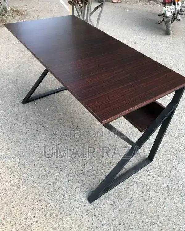 Multi-Size Home Office Table with Book Rack Shelving