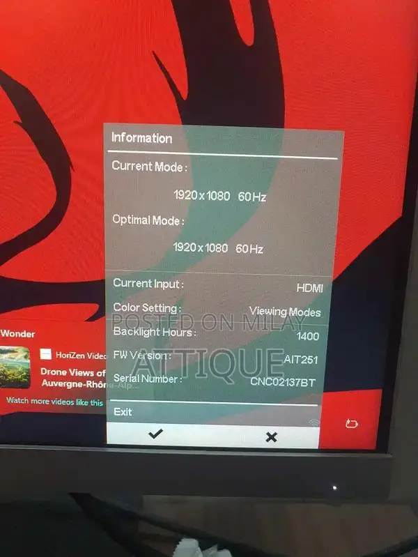 HP Borderless 1080p LCD Display, 10/10 perfect condition