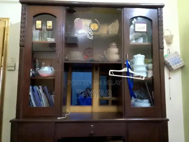 Brown Wooden Bed Frame with Side Tables