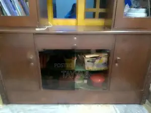 Brown Wooden Bed Frame with Side Tables