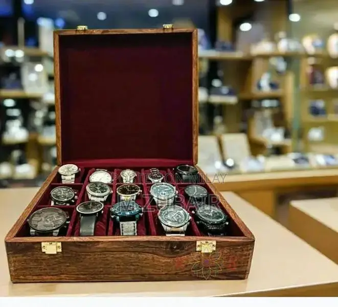 Wooden Watch Storage Box - Multi Slot Watch Organizer