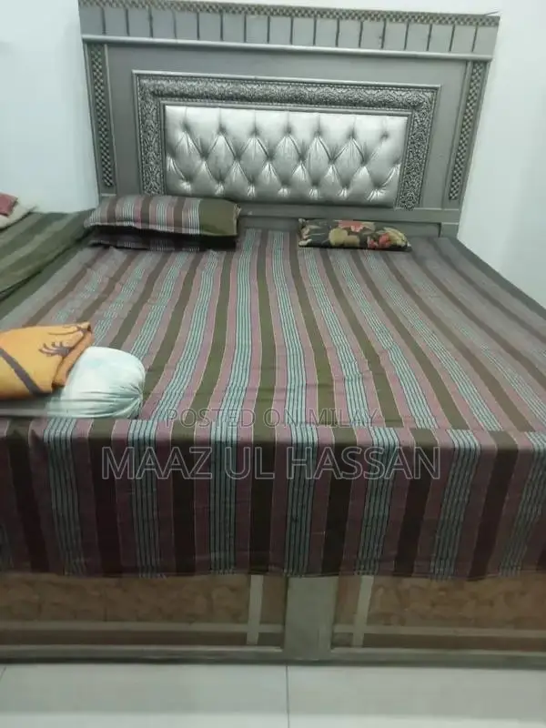 Complete Double Bed Set with Nightstands and Dressing Table