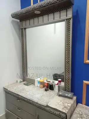 Complete Double Bed Set with Nightstands and Dressing Table